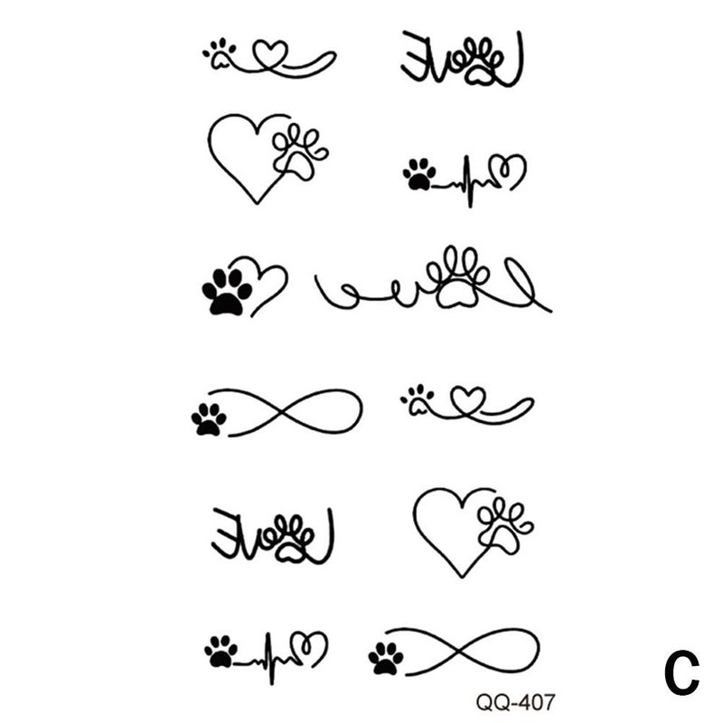 Minimalist Waterproof Temporary Tattoo Stickers, Semi-Permanent, Long-Lasting, Waterproof, Rub-Resistant, Realistic Tattoo Colors, Won't Fade. 1pc